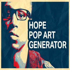流行艺术抽象4色剪影海报效果PS动作 Hope Poster Pop Art Generator