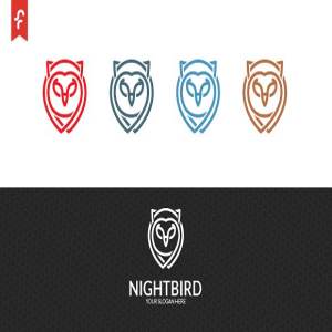 猫头鹰图形Logo模板 Night Bird Logo插图4