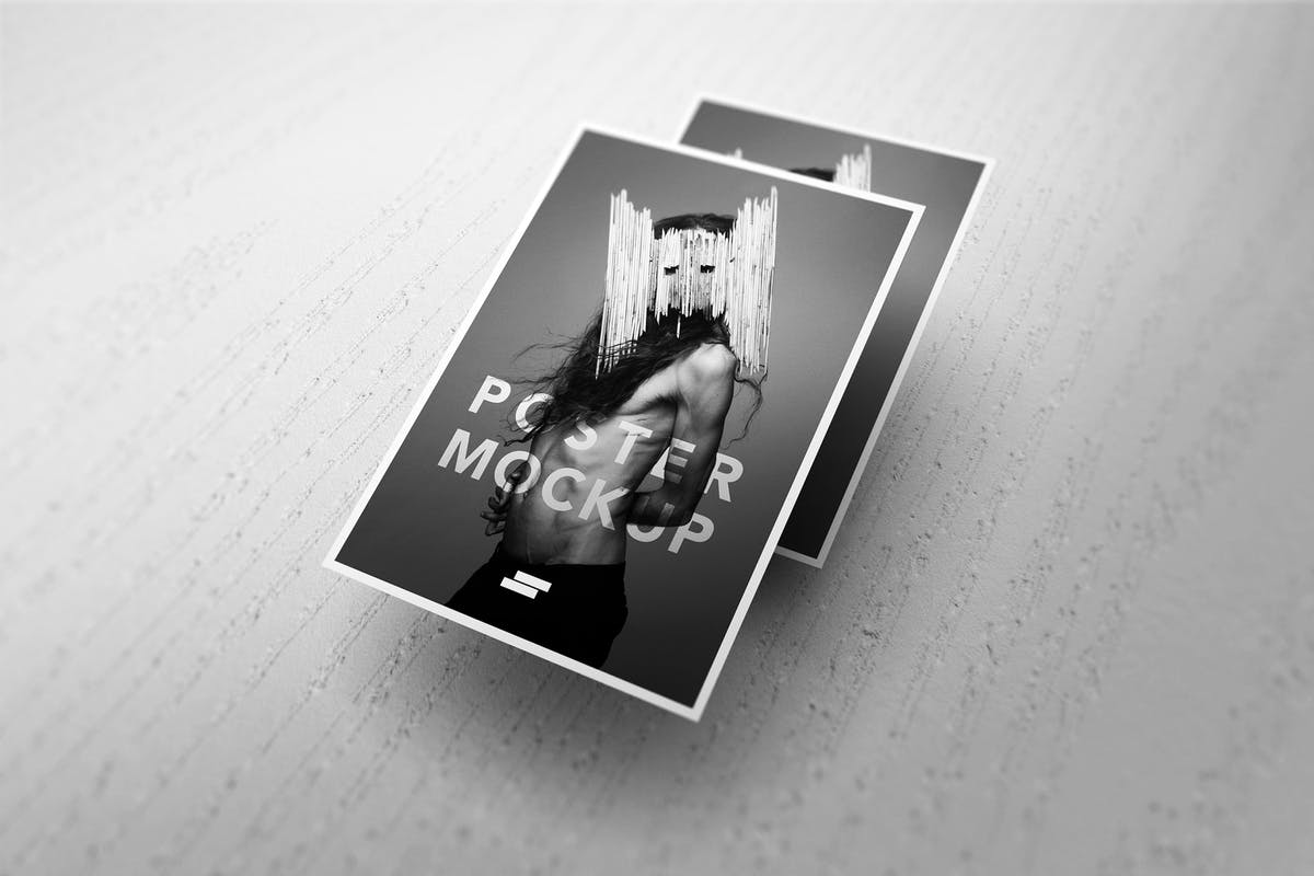 逼真A4海报样机模板 A4 / Poster Mock-up
