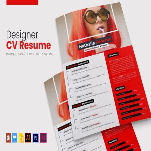 双色设计风格设计师简历模板 Designer | CV & Resume