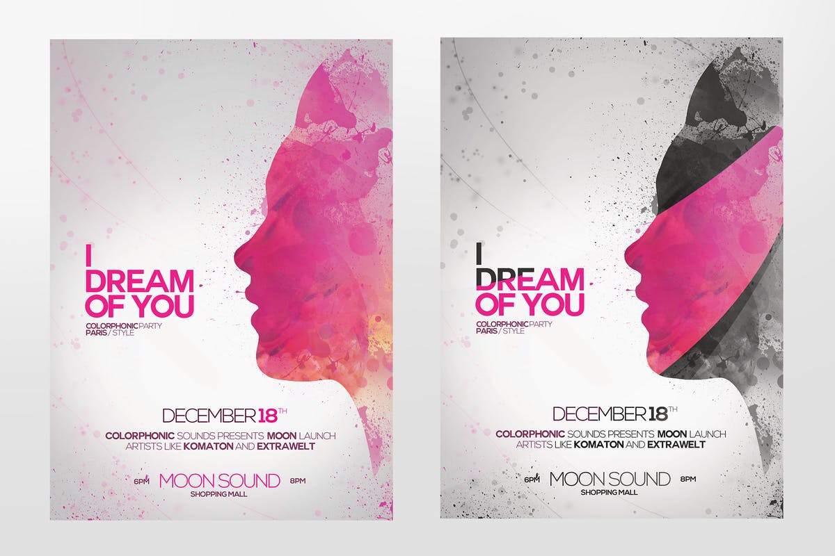 音乐综艺节目比赛宣传海报设计模板 Light Colorphonic Poster