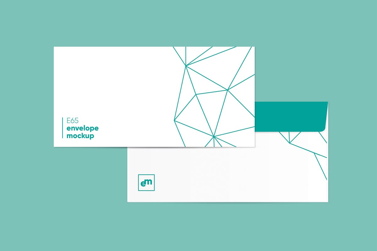 简约设计信封样机模板 Envelope Mockup