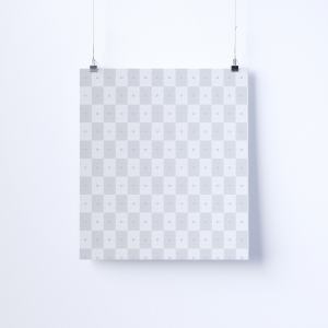 海报设计悬挂效果预览样机模板 3:2 landscape hanging poster mockup