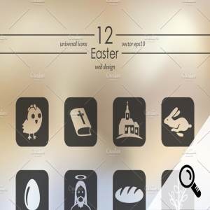 12枚精致复活节图标 12 EASTER icons