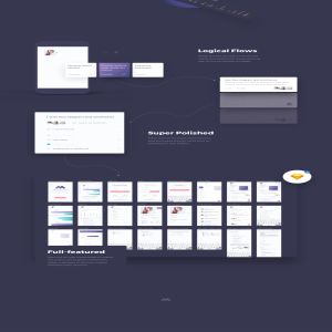 现代社交媒体 APP UI 套件 MERGE Mobile Startup Toolkit
