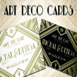 装饰派艺术企业名片模板 Art Deco Card