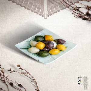 古风中秋/秋夕糕点美食广告海报模板套装[PSD]