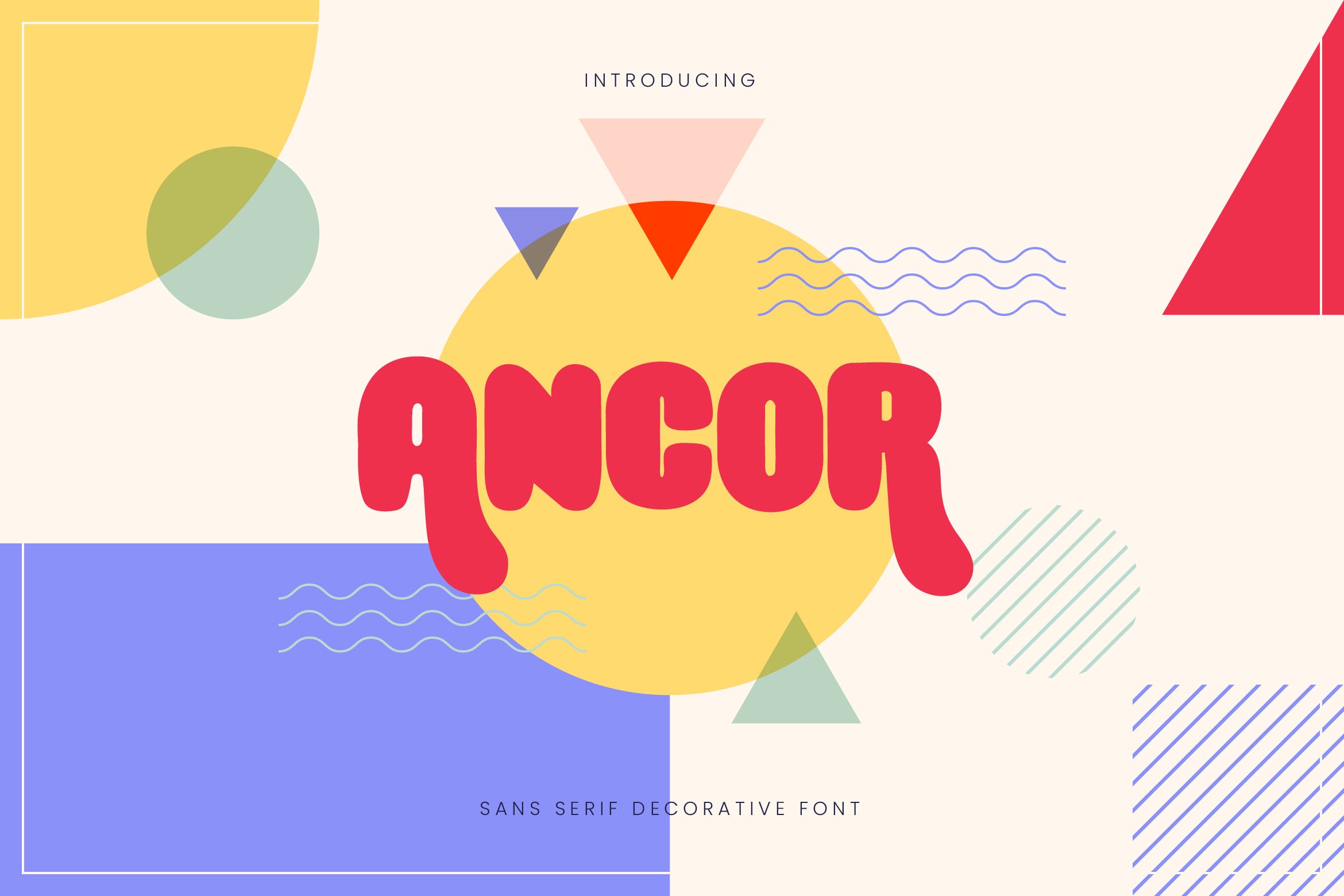 英文可爱风格无衬线粗体字体下载 Ancor – Bold Fun Sans Serif Font