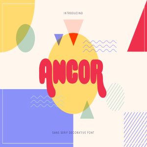 英文可爱风格无衬线粗体字体下载 Ancor – Bold Fun Sans Serif Font