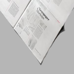 新闻报纸排版印刷局部效果图样机 Newspaper Mockups
