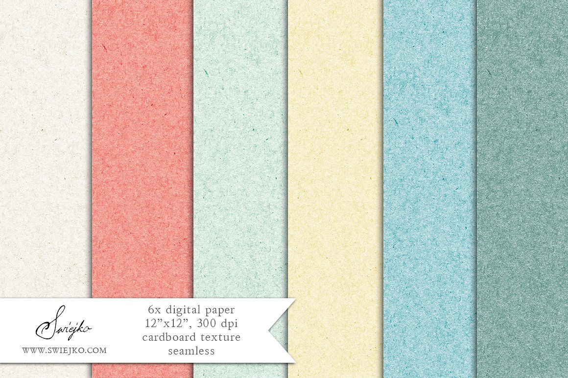 温柔中性色无缝纸板纸张纹理 Paper Background, Cardboard