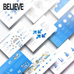 多用途信息科技企业数据分析工作汇报PPT幻灯片模板 Believe – Multipurpose PowerPoint Presentation