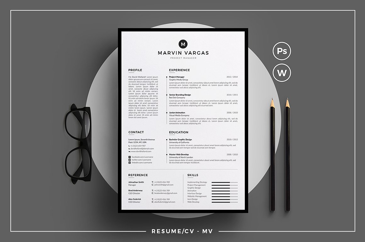 设计师特色简历模板下载