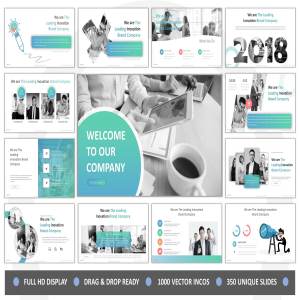 简约时尚的商业主题ppt模版