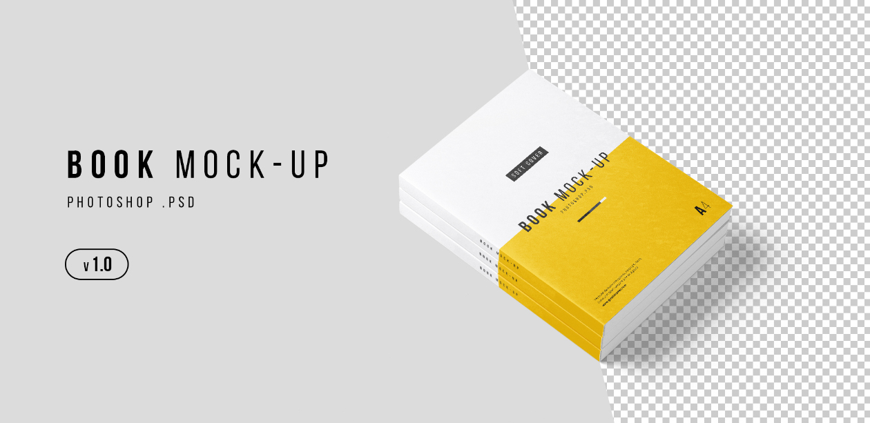 A4标准尺寸图书内页排版设计图样机模板 Photoshop A4 Book Mockup