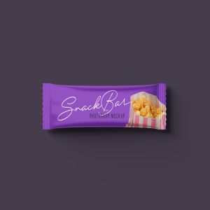 能量巧克力条包装袋设计样机模板 Snack Bar Packaging Mockups
