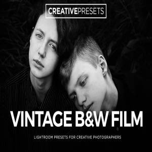 复古怀旧风格黑白照片调色滤镜LR预设 Vintage B&W Film Lightroom Presets