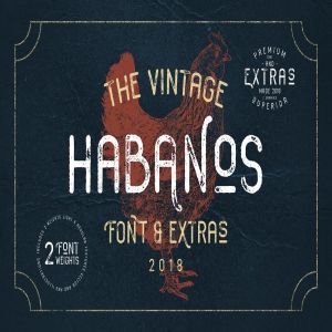 经典复古英文字体 Habanos Retro Font