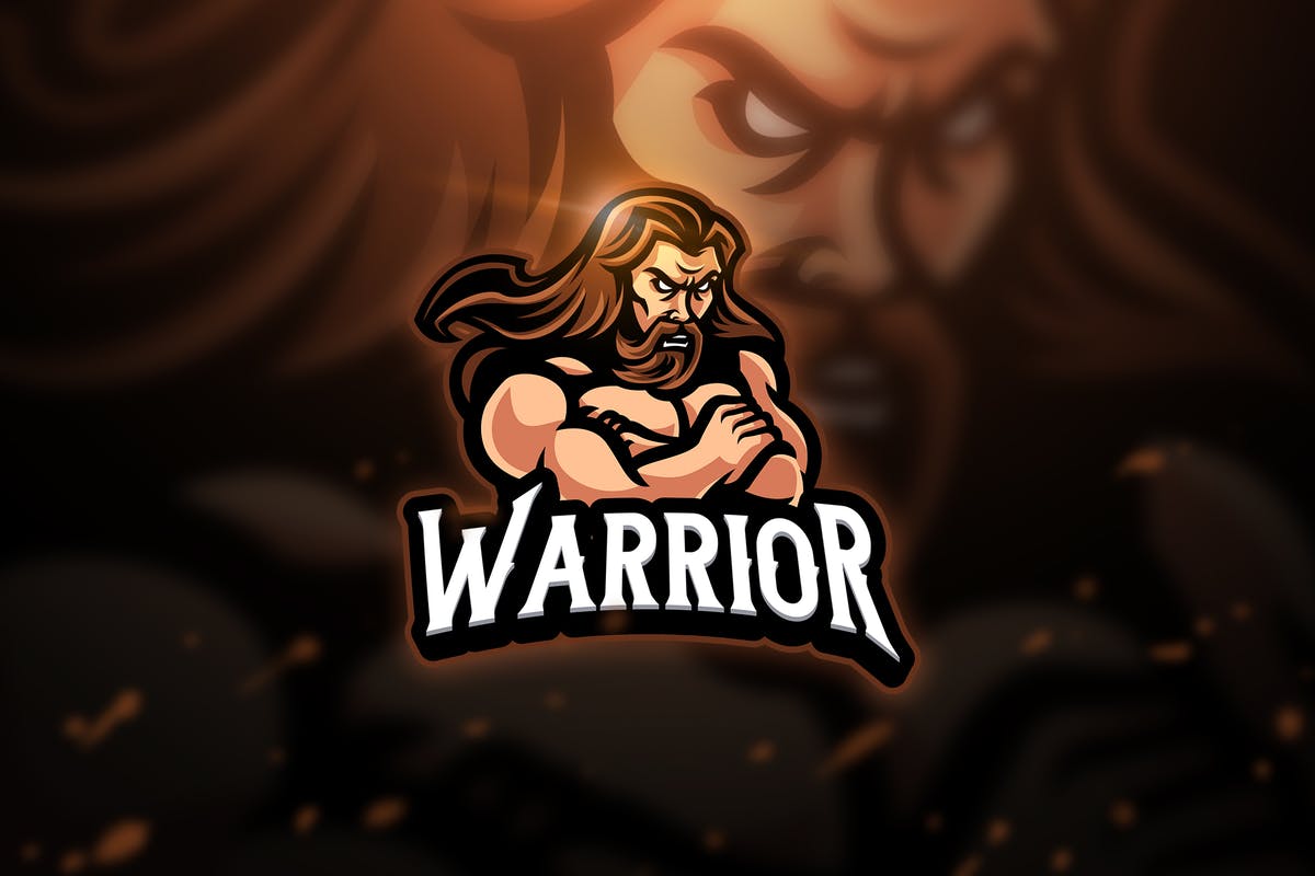 战士电子竞技队徽Logo模板 Warrior – Mascot & Esport Logo