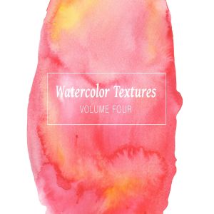 红色&粉红色水彩肌理纹理素材Vol.4 Red & Pink Watercolors – Volume 4