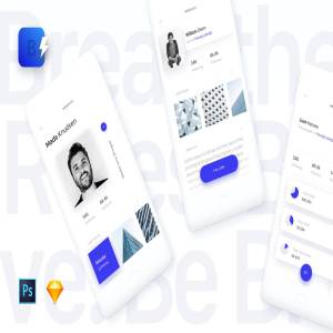 一流设计素材网下午茶：简约酷炫的APP UI KITS下载sketch,PSD