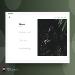 极简主义设计风格网站首页设计模板 for XD Interactive Showcase – Adobe XD