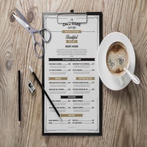 复古设计风格咖啡厅PSD菜单模板 Vintage Cafe & Cofee Menu