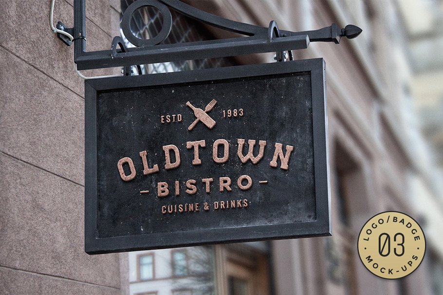 10款Logo/徽标样机模板 10 Logo/Badge Mock-Ups Vol.3