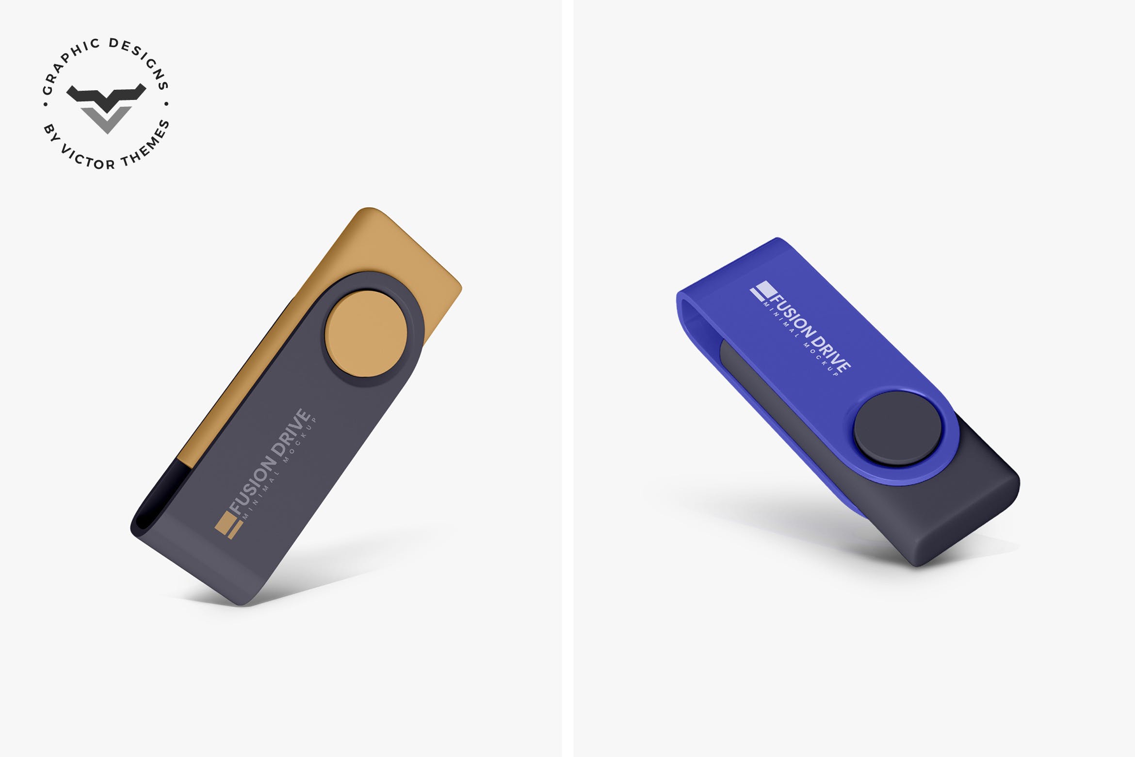 创意便携U盘产品外观设计效果图样机 USB Pendrive Mockups