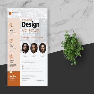 大型企业宣传活动会议海报模板 Clean & Minimal Business Event Flyer Poster