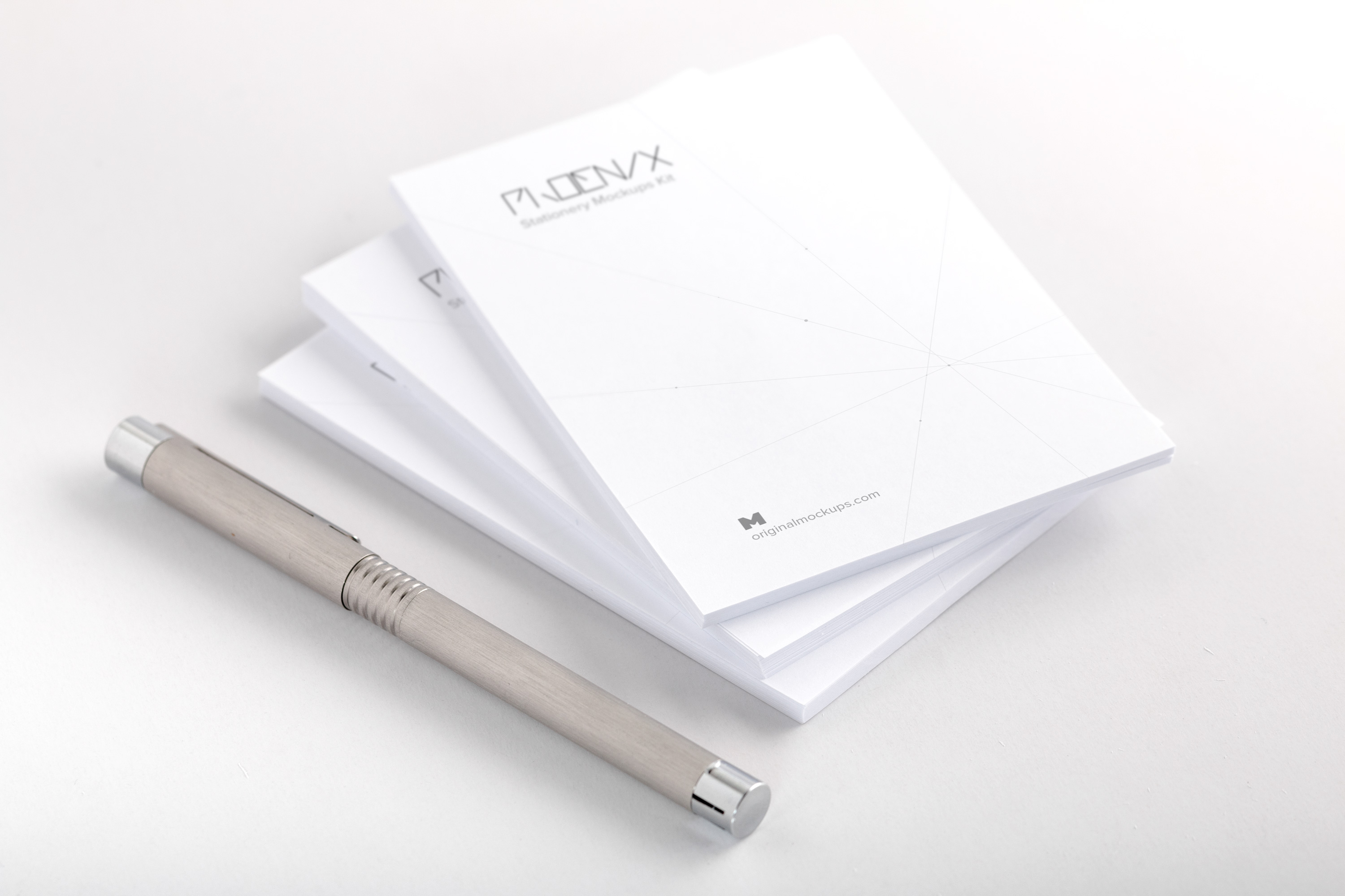 备忘录记事本封面设计效果图样机模板 Stack of Memo Mockup