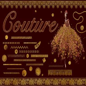 服装装饰小件图案PS笔刷 Couture Brushes