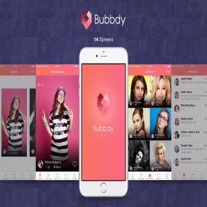 在线约会陌生交友手机APP应用UI套件 Bubbdy – Dating App UI Kit
