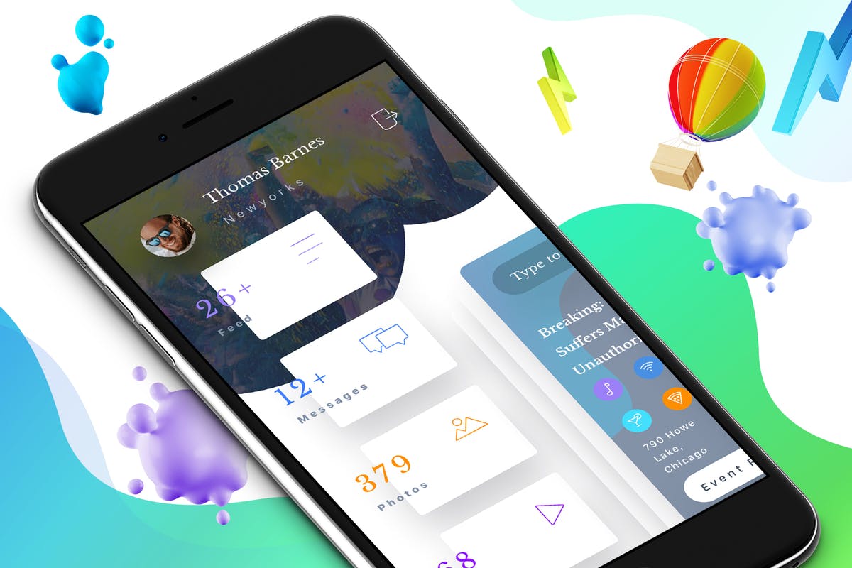 个人用户中心手机APP导航设计UI界面1 Navigation 1 Mobile Ui