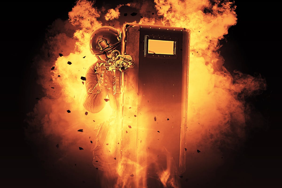 一款火爆枪战场景特效PS动作 Fervent Photoshop Action