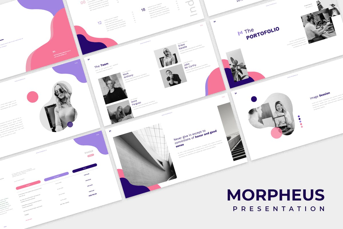 企业/产品目录/项目投标适用极简主义风Keynote模板 Morpheus Keynote