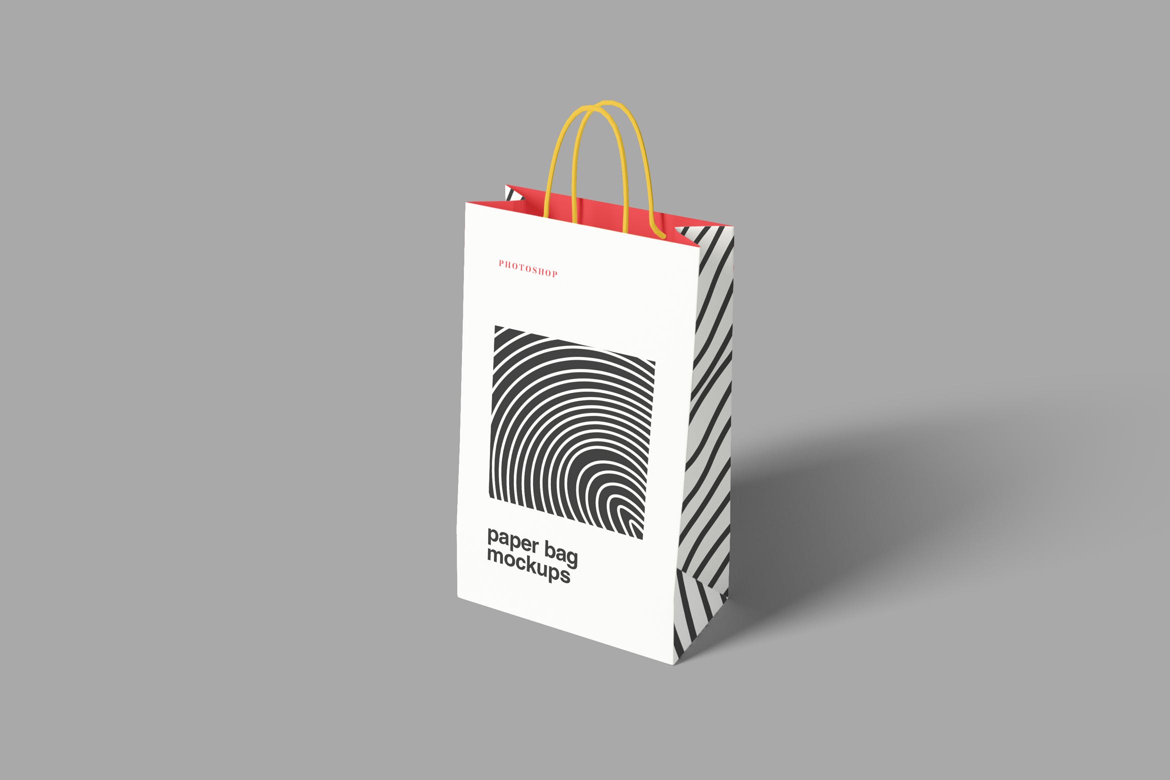 精品购物纸袋设计效果图样机 Paper Bag Mockups