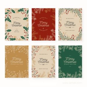 圣诞贺卡设计合集 Set of Christmas cards