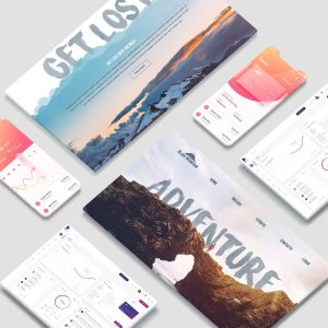 屏幕界面设计效果图等距网格样机模板 Isometric Device Screen Creator