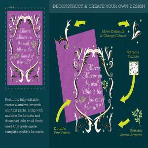 儿童故事书引语装饰素材 Children’s Story Book Quote Design