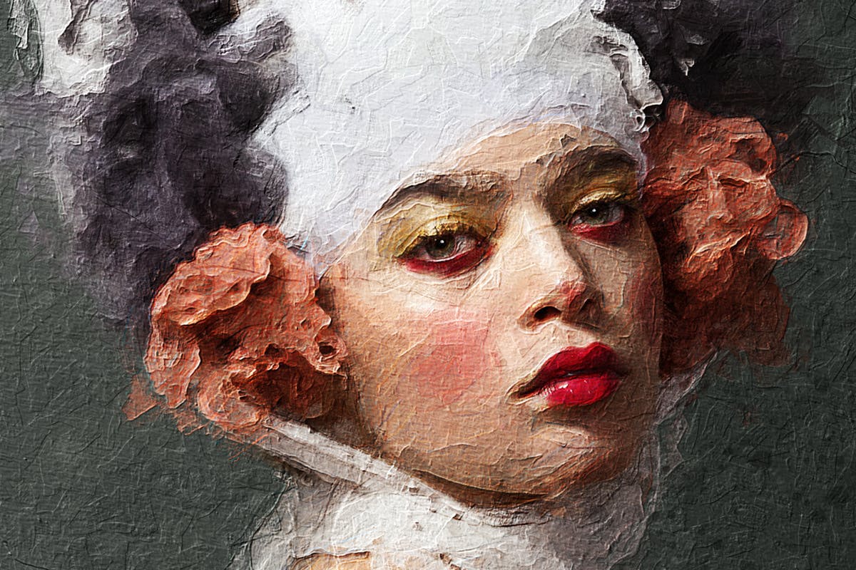 逼真抽象油画一键生成PS动作 Real Paint FX Photoshop Add-On Extension