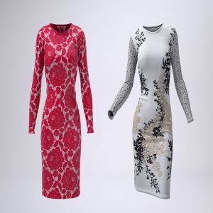 紧身连衣裙款式设计预览效果图样机模板 Body-Con Dress Mock-Up