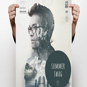 创意虚化背景人物海报设计PSD模板 Timeless Poster