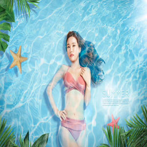 夏季比基尼泳池派对活动宣传海报设计