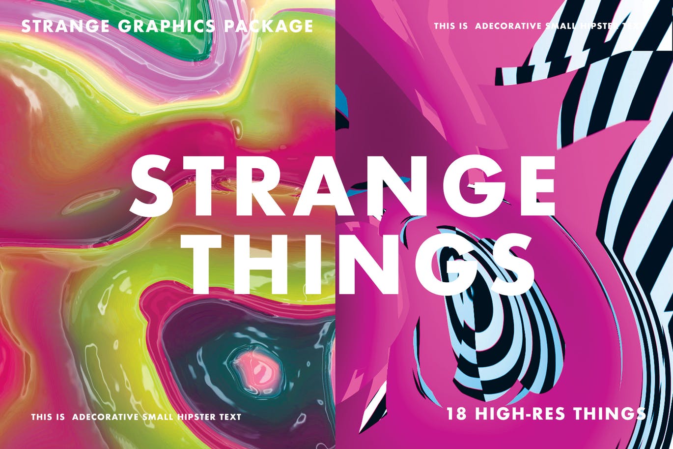 18个时尚炫酷艳丽的五颜六色的聚丙乙烯大理石质感的背景底纹纹理大集合