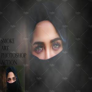 给照片添加烟雾效果ps动作