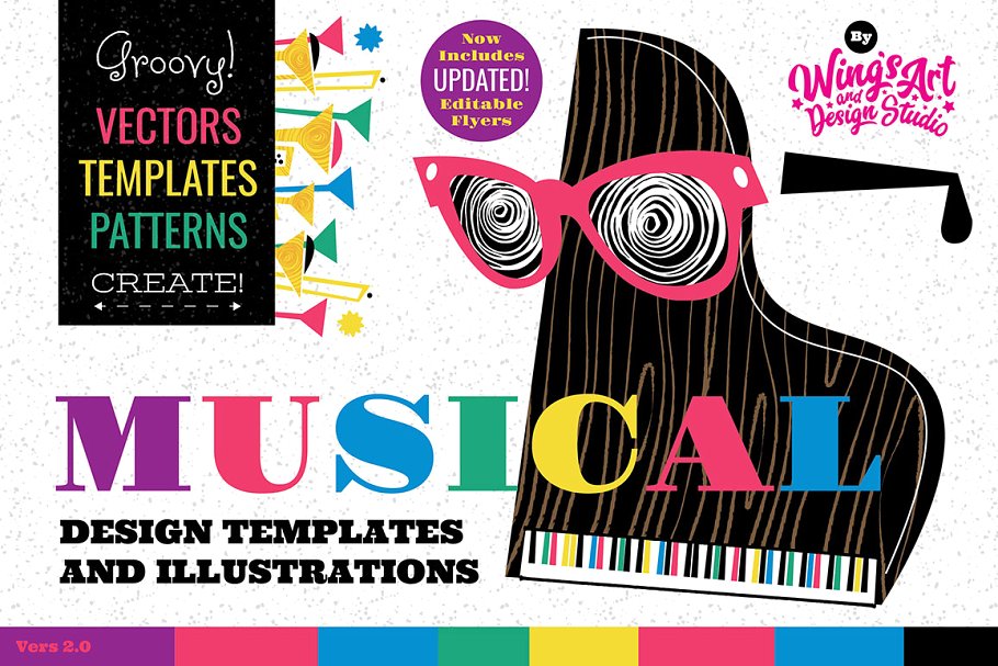 爵士音乐主题插画 Jazz Music Inspired Illustrations