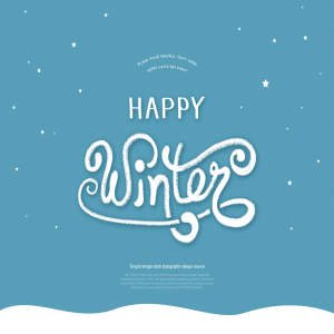 冬季假日圣诞快乐问候海报设计psd素材