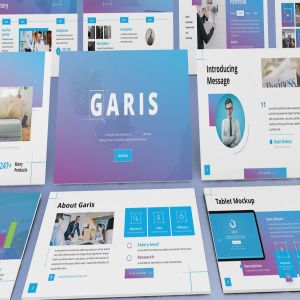 4A广告公司/设计服务机构宣传PPT模板 Garis – Graphic Design Powerpoint Template
