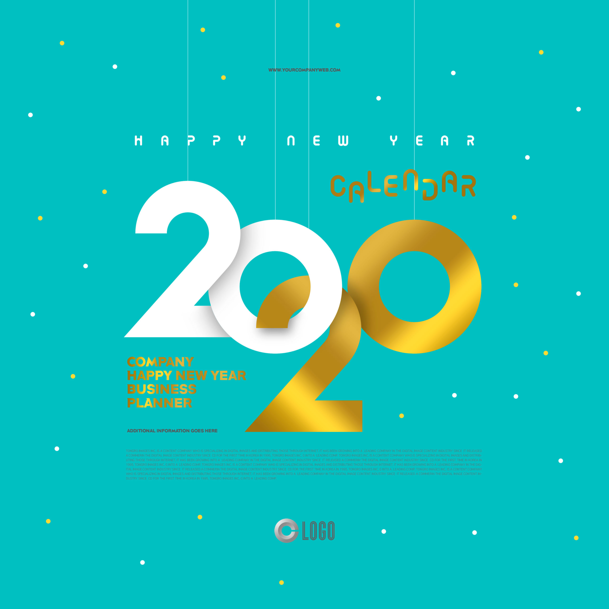 2020年新年快乐主题海报psd素材